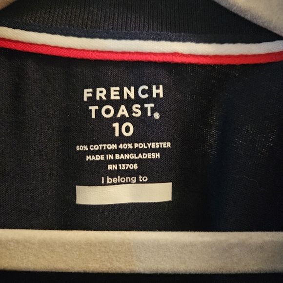 French Toast Girls Navy Polo Shirt, Sz 10 - Picture 7 of 8